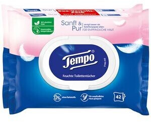 Tempo Feuchttücher SANFT Pur 2x42 Stück